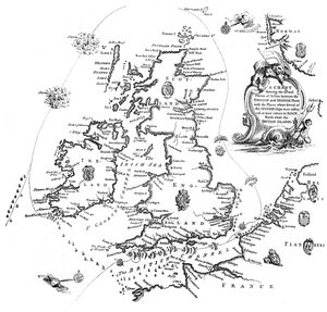 Kaart van de koers van de Spaanse Armada, 1588 1893 door Unbekannt