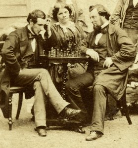 Schaken en kaarten, ca. 1850s