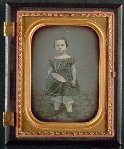 Kind met Trommel, 1850s door Unbekannt