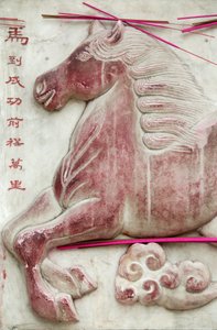 Chinees astrologisch teken. Witte wolkentempel, Peking, China