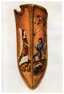 Ridderlijkheid en hoofse liefde: Vlaamse paradeschild, c1400 1956 door Unbekannt