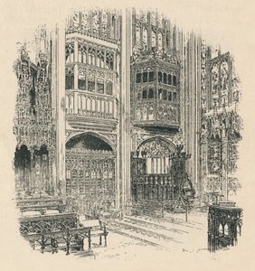 Koorbanken en Koninklijke Kast, St. Georges Kapel, 1895 door Unbekannt