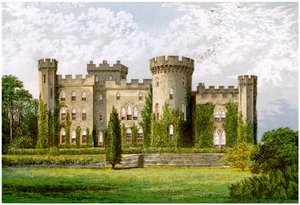 Cholmondeley Castle, Cheshire, huis van de markies van Cholmondeley, c1880