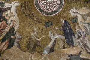 Chora-kerk museum: jonge Jezus mozaïek (links: Tempeldokters), Istanboel, Turkije door Unbekannt