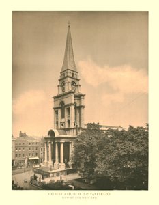 Christ Church, Spitalfields, Uitzicht op het Westelijke Eind, midden-late 19de eeuw door Unbekannt