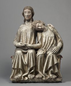 Christus en Sint Johannes de Evangelist, 1300-1320 door Unbekannt