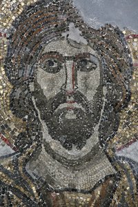 Christusmozaïek in de Golgotha-kapel in de Heilig Grafkerk, Jeruzalem, Israël door Unbekannt