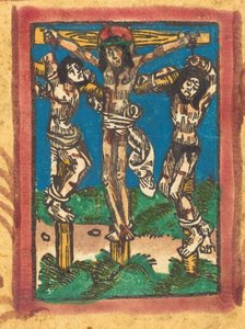 Christus aan het kruis tussen de twee dieven door Unbekannt