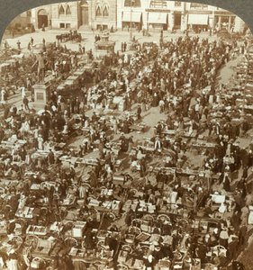 Grootste markt van Christiania, Noorwegen, ca. 1905