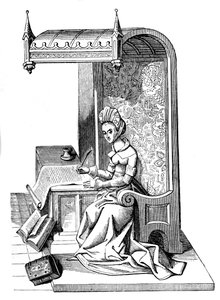 Christine de Pizan 1364-1430, middeleeuwse schrijver, retoricus en criticus, 15e eeuw, 1870