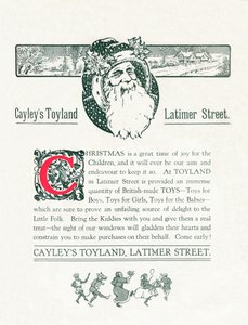 Kerstadvertentie Voor Cayleys Toyland, 1917 door Unbekannt