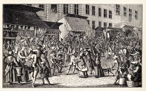 Kerstmarkt in Berlijn, 1776 door Unbekannt