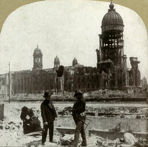Stadhuis vanaf McAllister St. kijkend naar het noordoosten, 1906 door Unbekannt