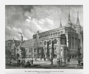 Stadsbibliotheek en Museum van Londen, 1886 door Unbekannt