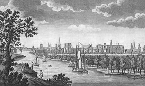 Stad York en Rivier Ouse, Yorkshire, ca. 1776