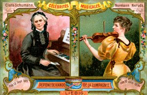 Clara Schumann en Wilma Norman-Neruda, ca. 1900