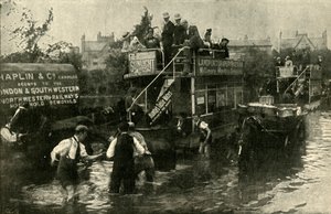 Clarendon Road, Southsea, na een onweersbui, 1901