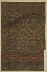 Goudstof met katachtigen en adelaars, 1225-1275