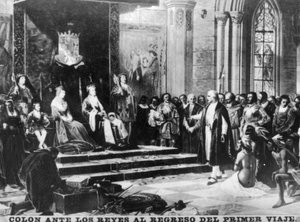 Columbus keert terug van zijn eerste reis, 15e eeuw, 1920s