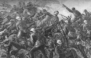 Kolonel Galbraith bij de Slag bij Maiwand (c1880)