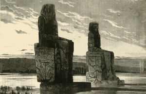 Kolossale beelden in Thebe, 1890