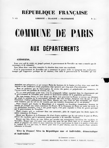 Commune van Parijs, uit Franse politieke posters van de Parijse Commune, mei 1871 door Unbekannt