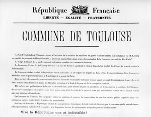 Commune van Toulouse, uit Franse politieke posters van de Parijse Commune door Unbekannt