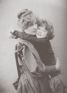 Constance Wilde met zoon Cyril