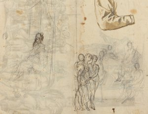 Kopie naar een historisch schilderij uit de kring van Paolo Veronese (recto), 16e eeuw door Unbekannt