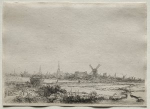 Kopie van uitzicht op Amsterdam vanuit het noordwesten