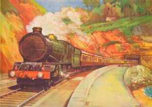 Cornish Riviera Limited, G.W.R., nabij Dawlish, 1940 door Unbekannt