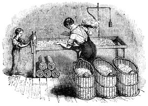 Katoenfabricage, ca. 1845 door Unbekannt