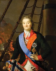 Graaf Alexey Grigoryevich Orlov in de Slag bij Chesma, 19e eeuw