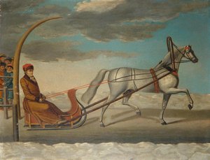 Graaf Alexey Grigoryevich Orlov van Chesma op een paardenslee, 1778 door Unbekannt