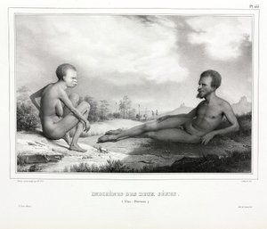 Koppel Aborigines uit Tasmanië (Australië) door Unbekannt