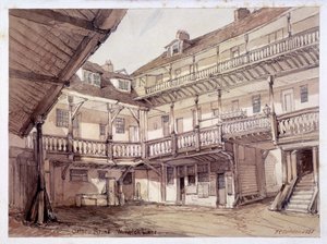 Binnenplaats van de Oxford Arms Inn, Warwick Lane, Londen, 1851 door Unbekannt