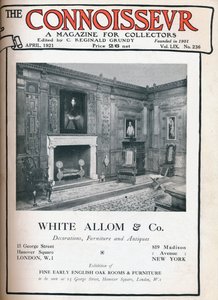Omslag van The Connoisseur, april 1921 door Unbekannt