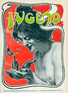 Omslag van het Duitse wekelijkse kunsttijdschrift Jugend, 1898 door Unbekannt