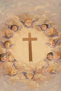 Kruis en engelen, Montmin, Frankrijk