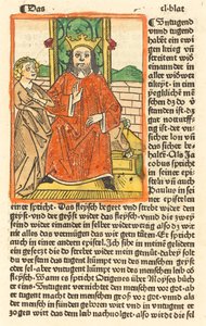 Gekroonde Man op een Troon met de Maagd Staand aan de linkerkant, ca. 1479 door Unbekannt