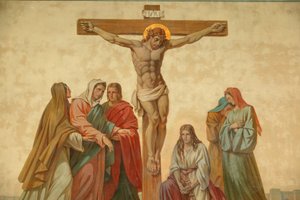 Kruisiging. Saint-Didier kerk, Voreppe, Frankrijk door Unbekannt