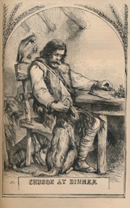 Crusoe aan het diner, ca. 1870 door Unbekannt