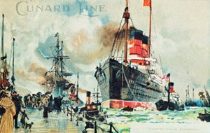 Cunard Line, Aanlegsteiger, Liverpool, c1900 door Unbekannt