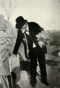 Cézanne met schilderij en palet, c1900, 1947