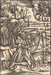 David speelt de harp, ca. 1500