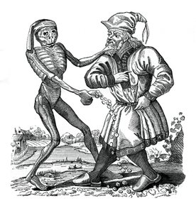 De dood en de Jood, een episode uit de Dodendans, 1441, 1870