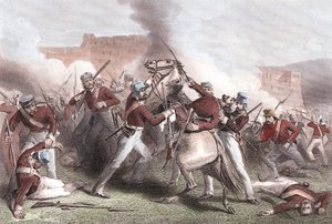 Dood van brigadegeneraal Adrian Hope, Indiase opstand, 15 april 1858 door Unbekannt