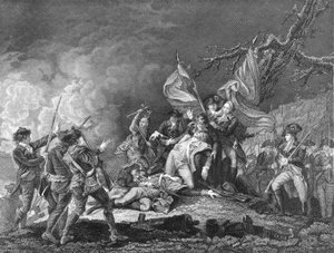 De dood van generaal Montgomery in Quebec, december 1775