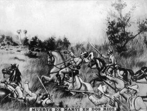 Dood van Marti in de Slag bij Twee Rivieren, 1895, 1920s door Unbekannt