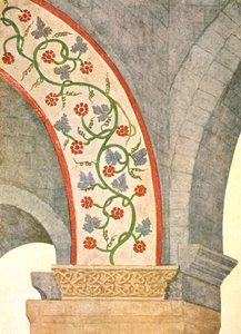 Decoratie in de Johannes de Doperkerk, Grandson, Vaud, Zwitserland, 1928 door Unbekannt